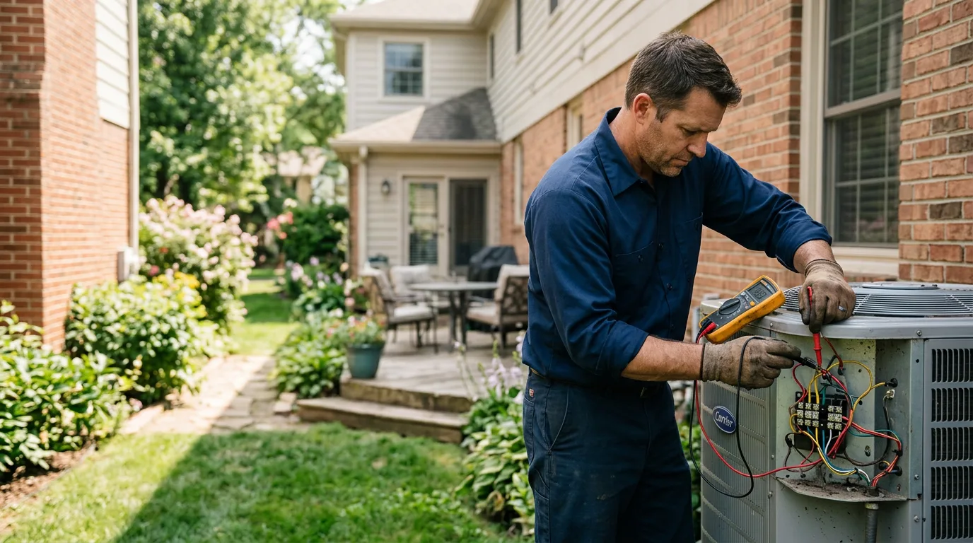 HVAC technician working near Keota, IA